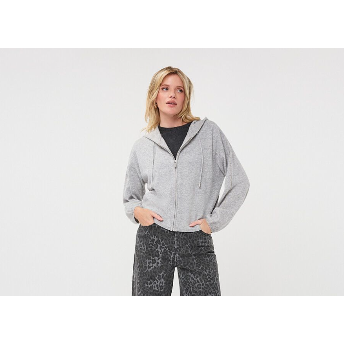 HOODED CARDIGAN | FINE CHAIN WOOL-Uncategorised-ESQUALO-Coriander