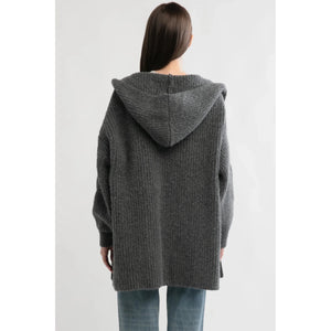 HOODED CARDIGAN | LAZY DAY-Jackets & Sweaters-LOOK BY M-Coriander