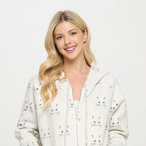 HOODIE | CAT WHISKERS-Jackets & Sweaters-SM WARDROBE-Coriander
