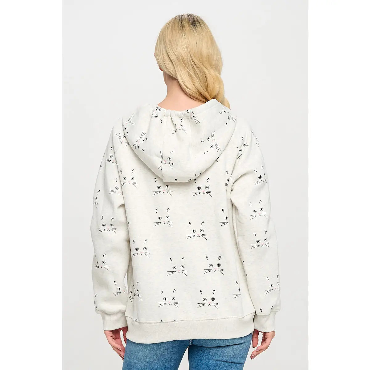 HOODIE | CAT WHISKERS-Jackets & Sweaters-SM WARDROBE-Coriander