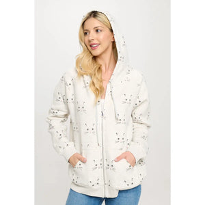 HOODIE | CAT WHISKERS-Jackets & Sweaters-SM WARDROBE-SMALL-Coriander