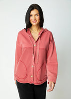HOODIE | MIXED TEXTURE-Jackets & Sweaters-ESCAPE-SMALL-GARNET-Coriander