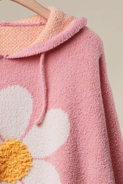 HOODIE | PINK FLOWER-Jackets & Sweaters-MELLO-Coriander