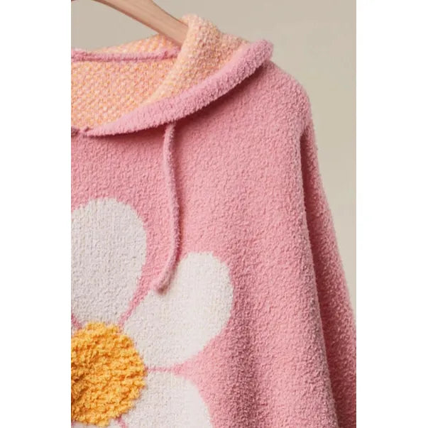 HOODIE | PINK FLOWER-Jackets & Sweaters-MELLO-Coriander