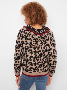 HOODIE SWEATER | LEOPARD-Jackets & Sweaters-CHARLIE B-Coriander