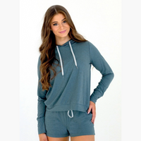 HOODIE TOP | WOMEN'S ESSENTIAL NON-ZIP-Tops-FORNIA-XSMALL-OLIVE-Coriander