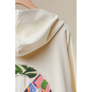 HOODIE ZIP CARDI | PEACE-Jackets & Sweaters-MELLO-Coriander