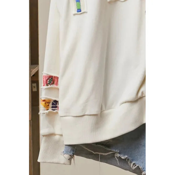 HOODIE ZIP CARDI | PEACE-Jackets & Sweaters-MELLO-Coriander