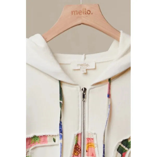 HOODIE ZIP CARDI | PEACE-Jackets & Sweaters-MELLO-Coriander