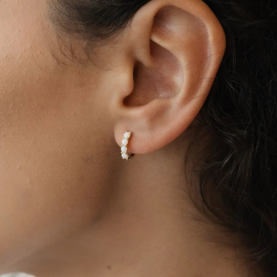 HOOP EARRING | OPAL KISS: OPALITE-Jewellery-GLEE-Coriander