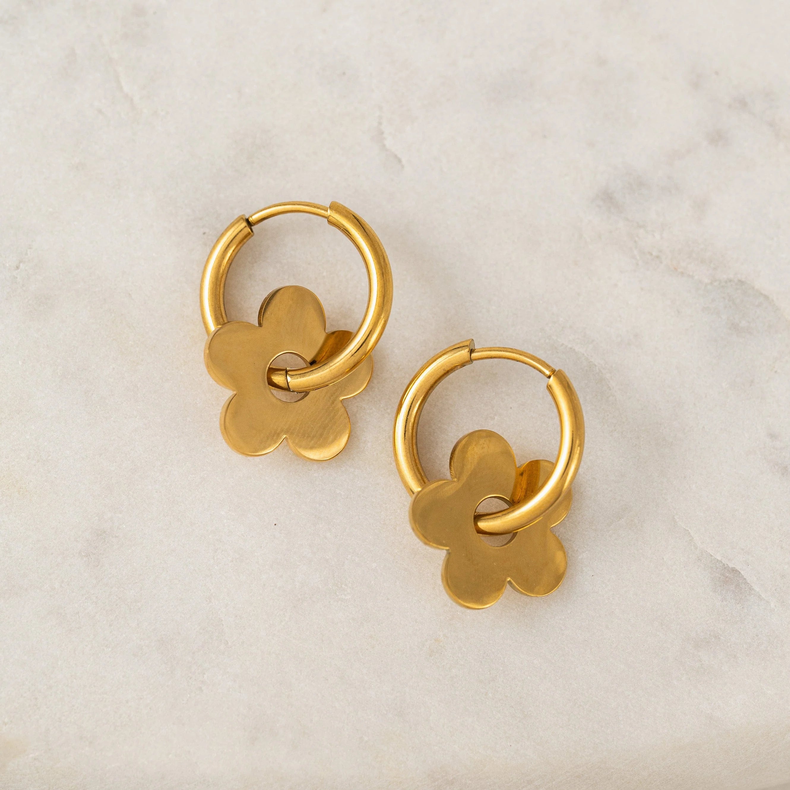 HOOP EARRINGS | PETAL: GOLD-Jewellery-LOVER'S TEMPO-Coriander