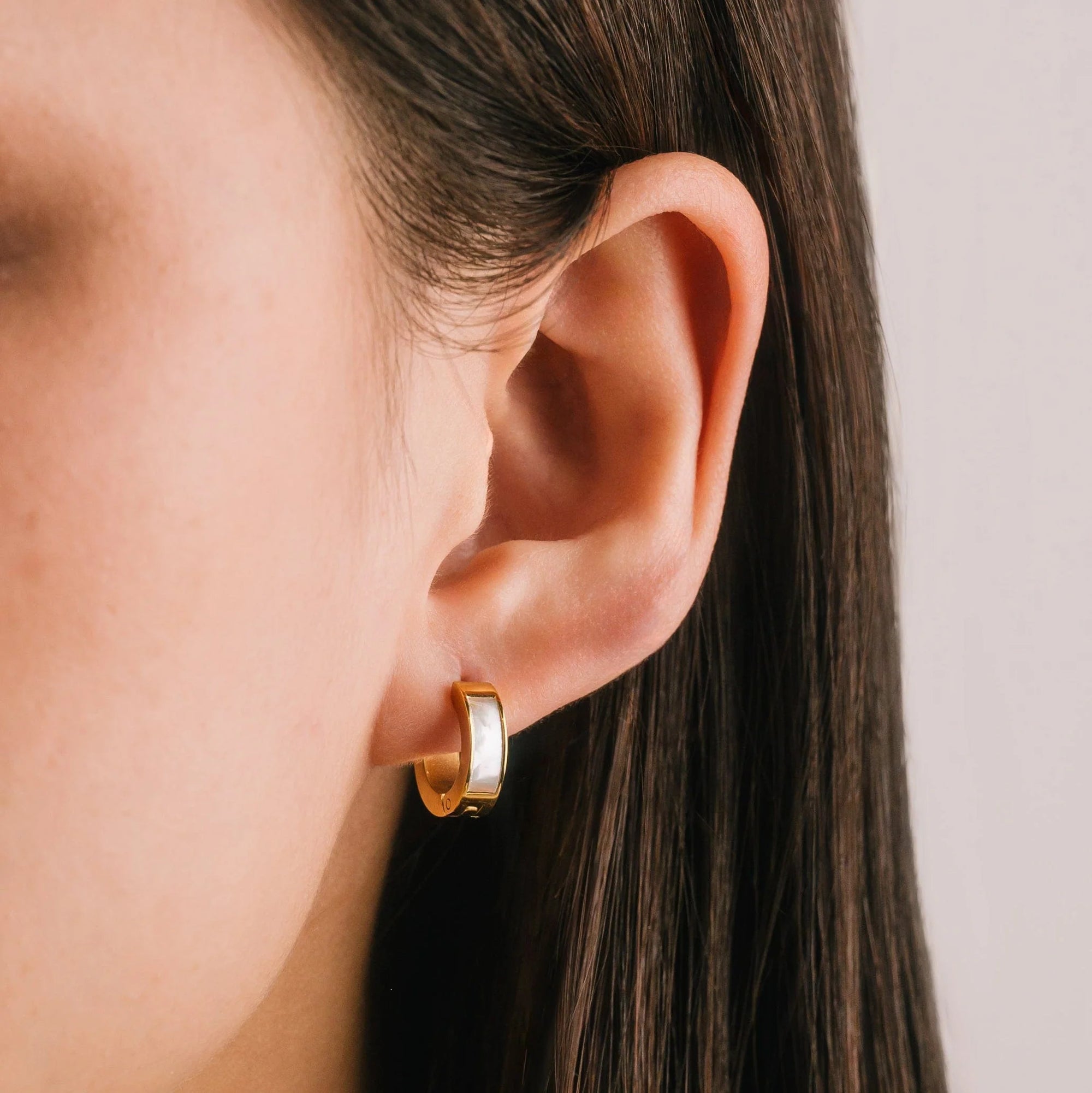 HOOP EARRINGS | TOFINO HUGGIE-Jewellery-LOVER'S TEMPO-Coriander