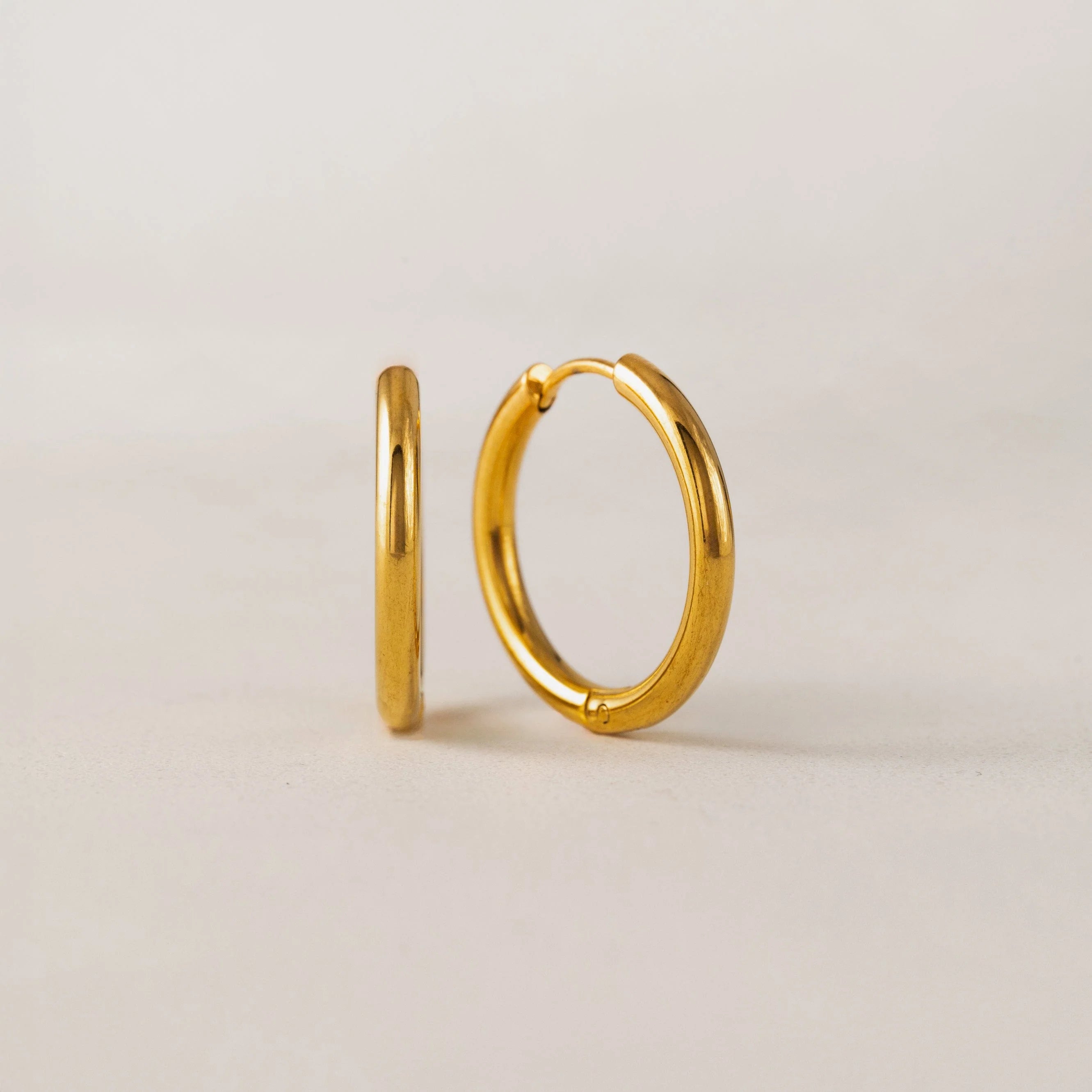 HOOP EARRINGS | TUBE 20MM-Jewellery-LOVER'S TEMPO-GOLD-Coriander