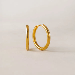 HOOP EARRINGS | TUBE 20MM-Jewellery-LOVER'S TEMPO-GOLD-Coriander