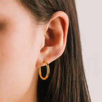 HOOP EARRINGS | TUBE 20MM-Jewellery-LOVER'S TEMPO-Coriander