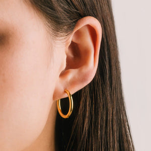 HOOP EARRINGS | TUBE 20MM-Jewellery-LOVER'S TEMPO-Coriander