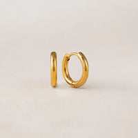 HOOP EARRINGS | TUBE-Jewellery-LOVER'S TEMPO-GOLD-Coriander
