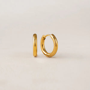 HOOP EARRINGS | TUBE-Jewellery-LOVER'S TEMPO-GOLD-Coriander