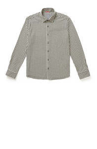 HOUNDSTOOTH LONG SLEEVE-Men's Shirt-STONE ROSE-Coriander