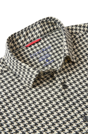 HOUNDSTOOTH LONG SLEEVE-Men's Shirt-STONE ROSE-Coriander