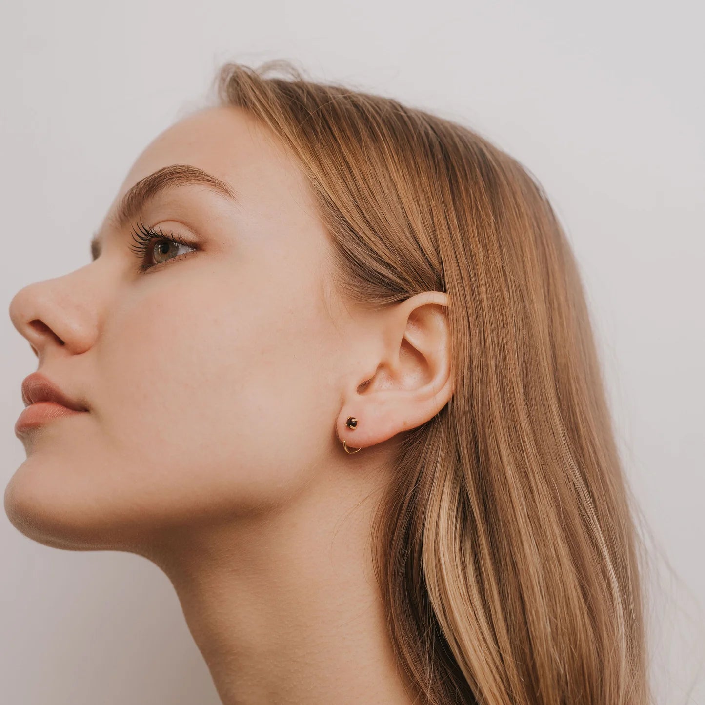 HUGGIE EARRINGS | OBSIDIAN & GOLD: BLOCK NEGATIVITY-Jewellery-JAX KELLY-Coriander