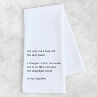 I FELL OFF THE DIET WAGON TEA TOWEL-Home Decor-DEV D & CO-Coriander