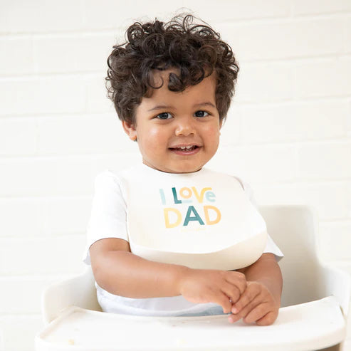 I LOVE DAD WONDER BIB | COCONUT-Kids-BELLA TUNNO-Coriander