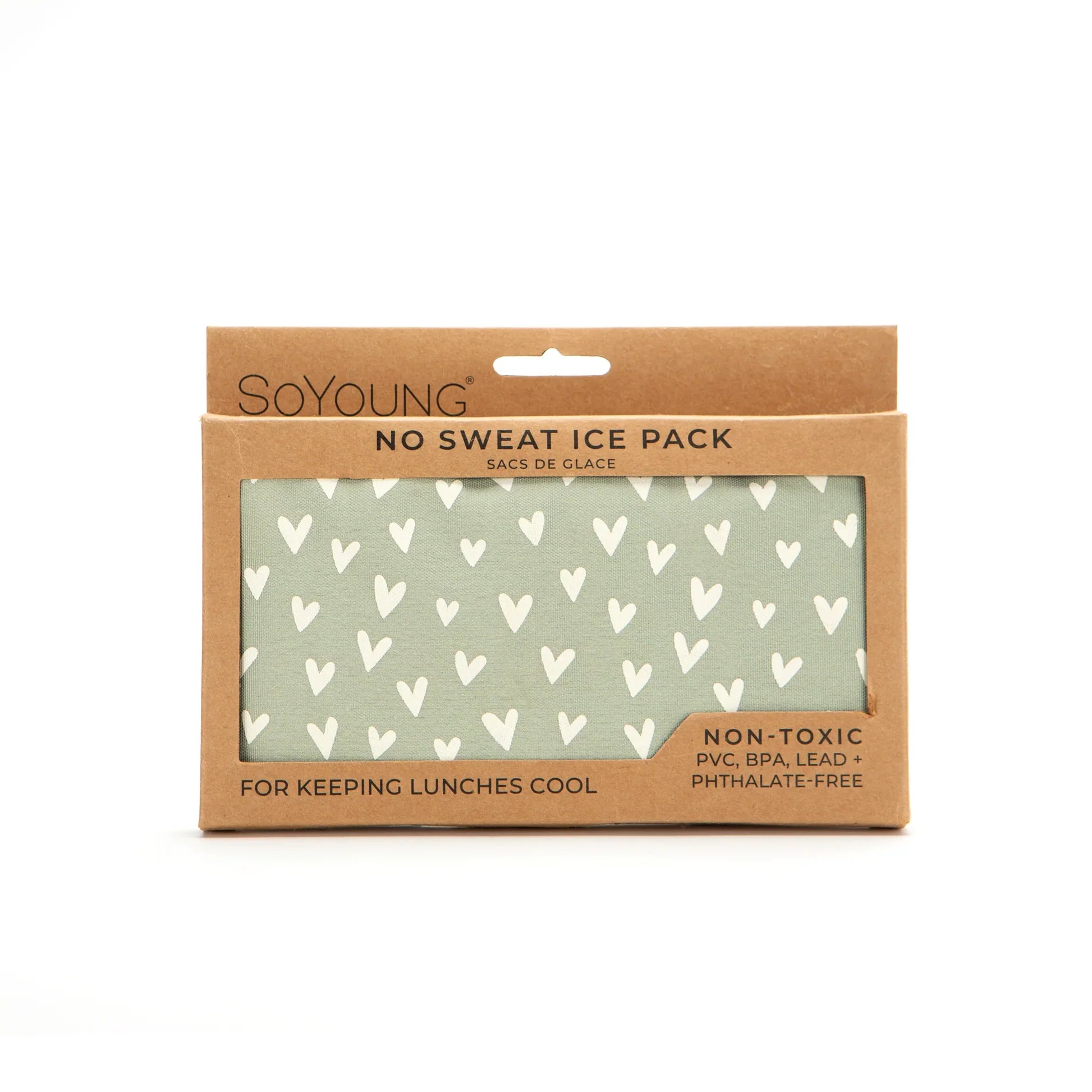ICE PACK | LITTLE HEARTS - SAGE-Bags & Wallets-SOYOUNG-Coriander