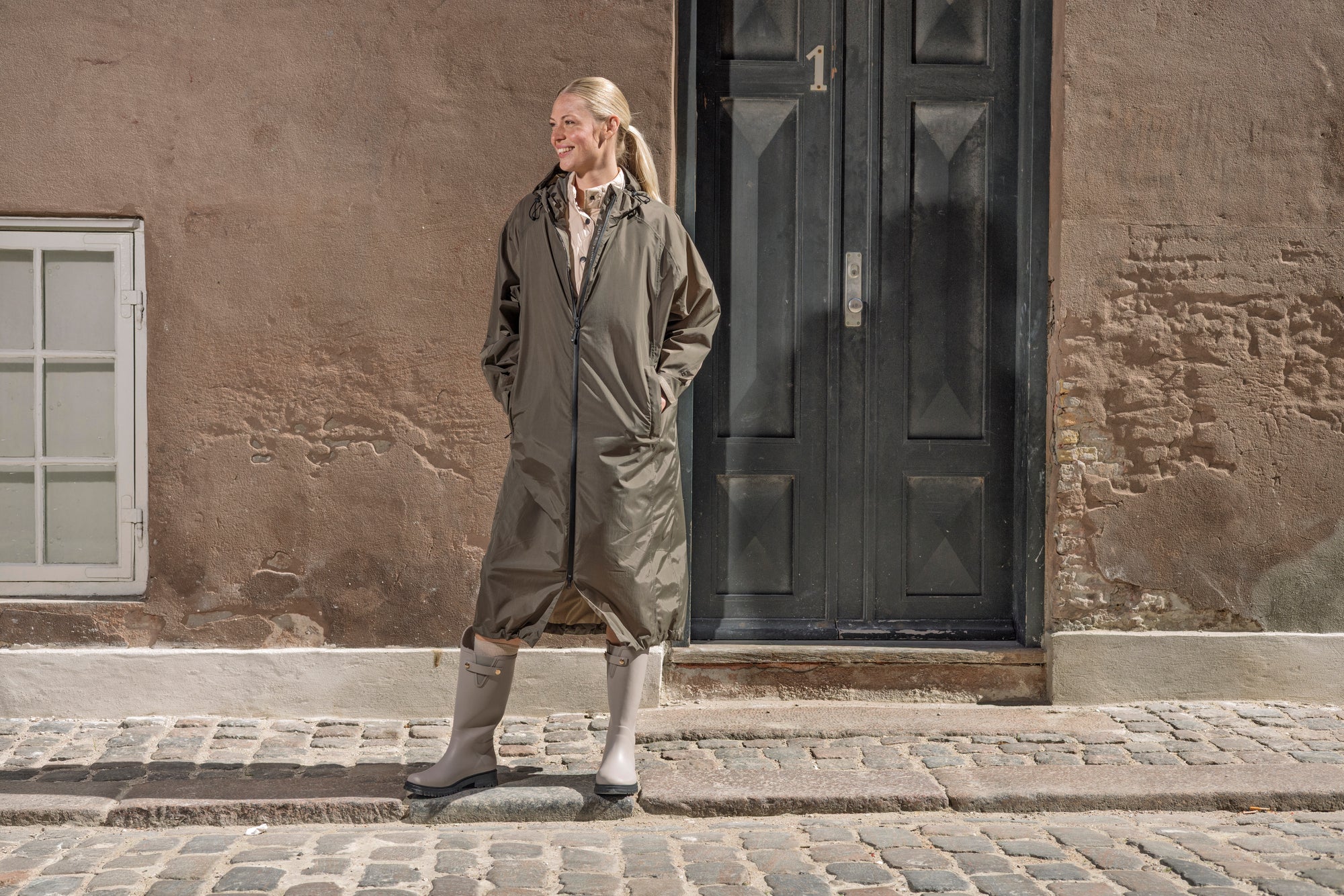 IJ RAINCOAT | CITYRAIN 01: TARMAC-Jackets & Sweaters-ILSE JACOBSEN-XSMALL-SMALL-TARMAC 499-Coriander