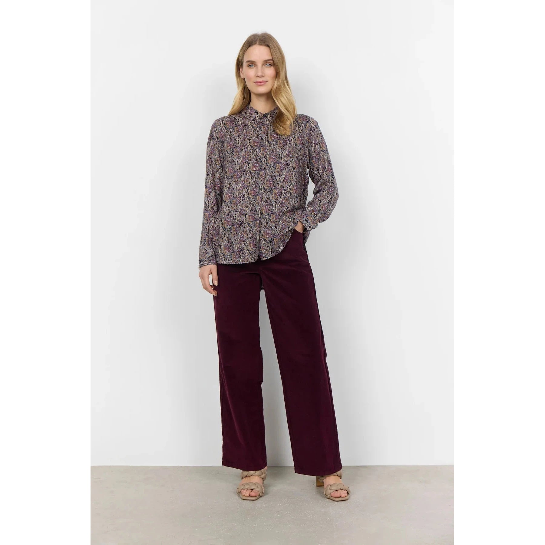 ILYA 2 BLOUSE-Tops-SOYACONCEPT-XSMALL-WINE COMBO-Coriander