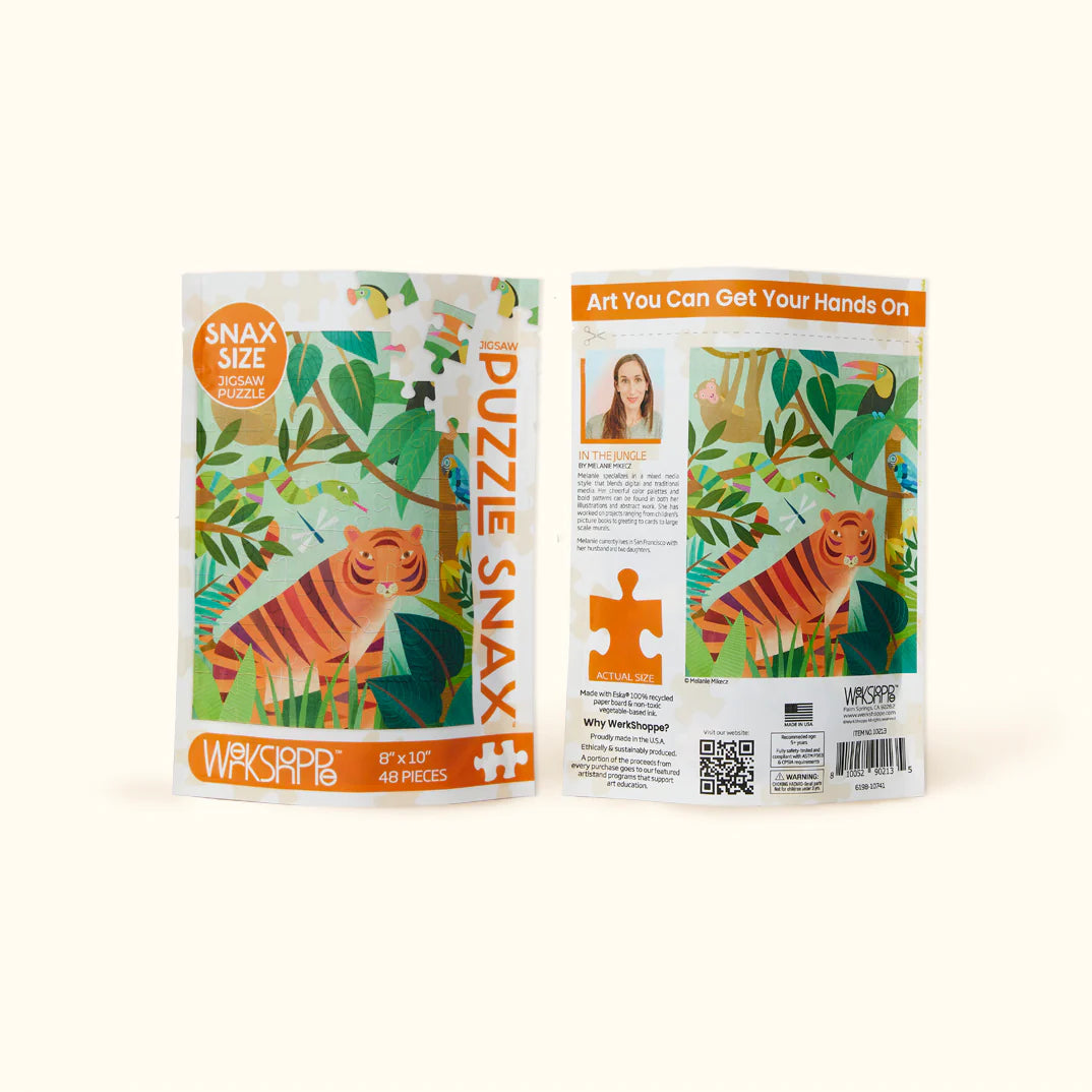 IN THE JUNGLE | 48 PIECE KIDS PUZZLE SNAX-Puzzle-WERKSHOPPE-Coriander