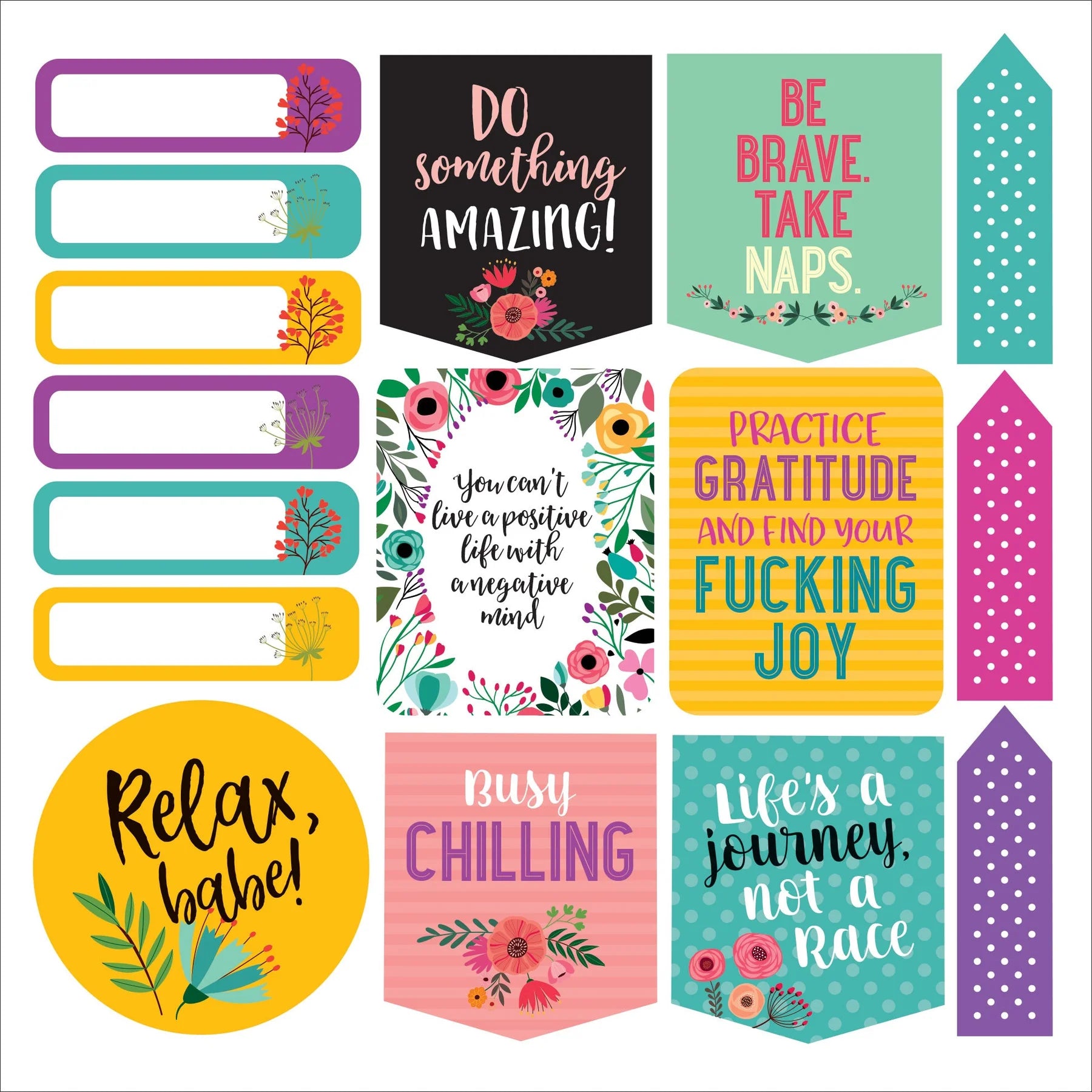 INNER F*CKING PEACE STICKER BOOK-Books & Stationery-PETER PAUPER PRESS-Coriander