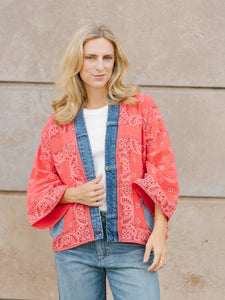 JACKET | BANDANA SHORT KIMONO-Jackets & Sweaters-SHANNON PASSERO-Coriander