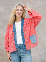 JACKET | BANDANA SHORT KIMONO-Jackets & Sweaters-SHANNON PASSERO-Coriander