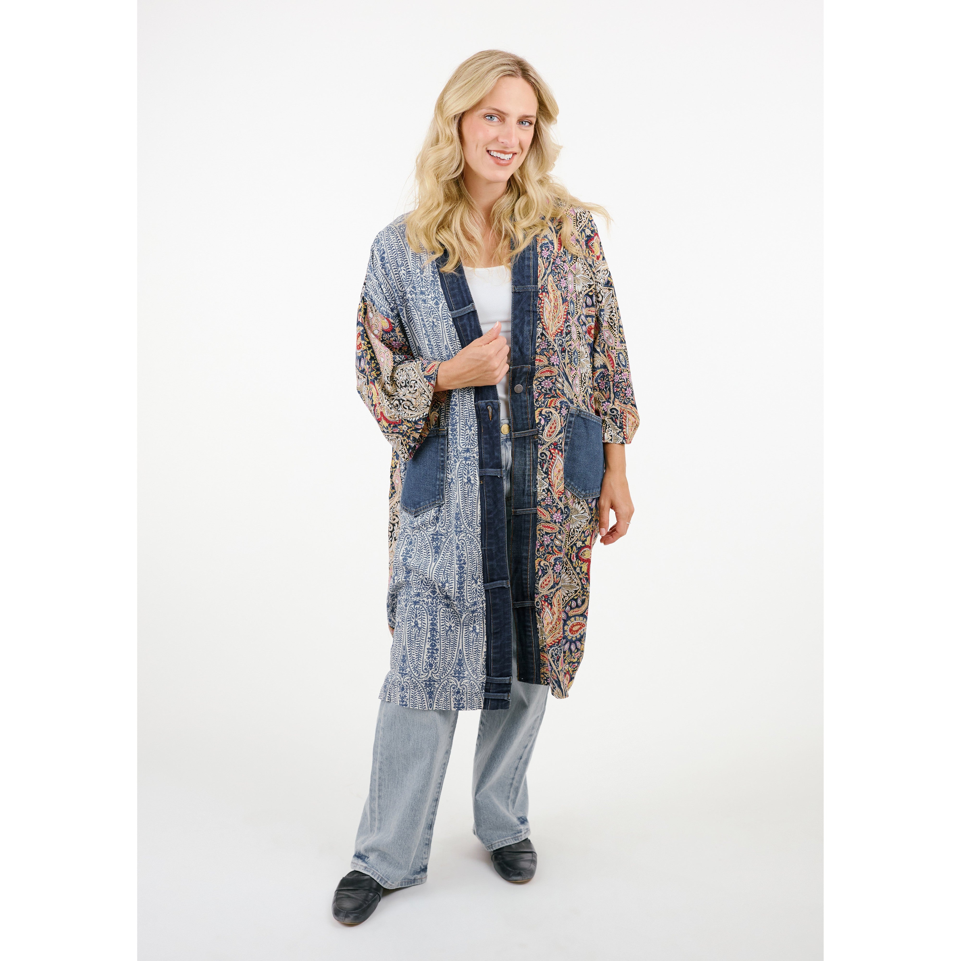 JANIS CARDIGAN-Cardigan-SHANNON PASSERO-ONE-BLUE PAISLEY MIX-Coriander