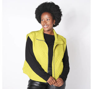 JAVA VEST-Jackets & Sweaters-SHANNON PASSERO-SMALL-MED-LEMON GREEN-Coriander