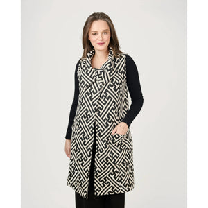 JAYLAN VEST-Jackets & Sweaters-SHANNON PASSERO-SMALL-MAZE PRINT-Coriander