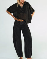JEAN | GOOD LUCK MID RISE BARREL-Denim-FREE PEOPLE-Coriander