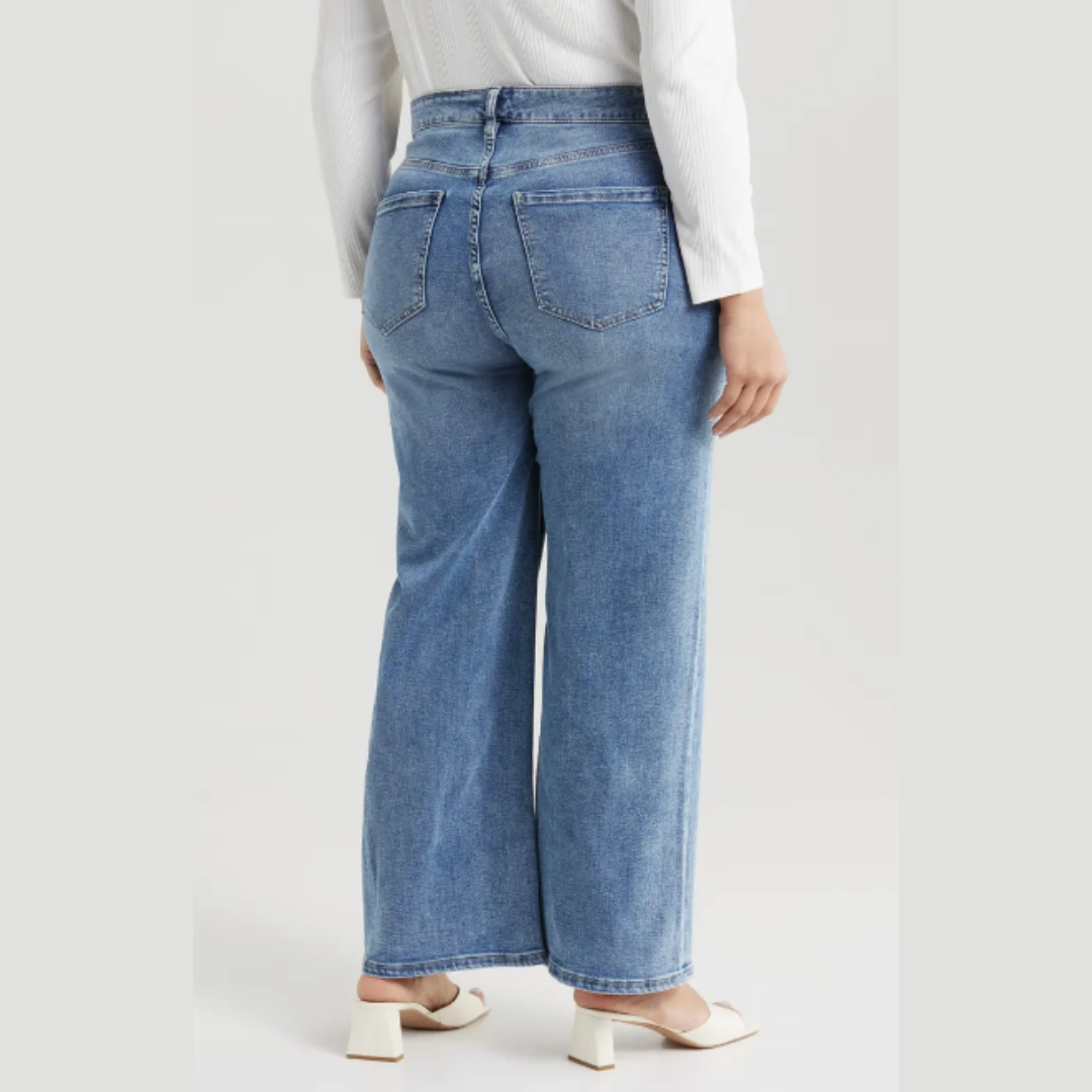 JEAN | STRIDE HR WIDE LEG - PLUS SIZE-Denim-LIVERPOOL-Coriander
