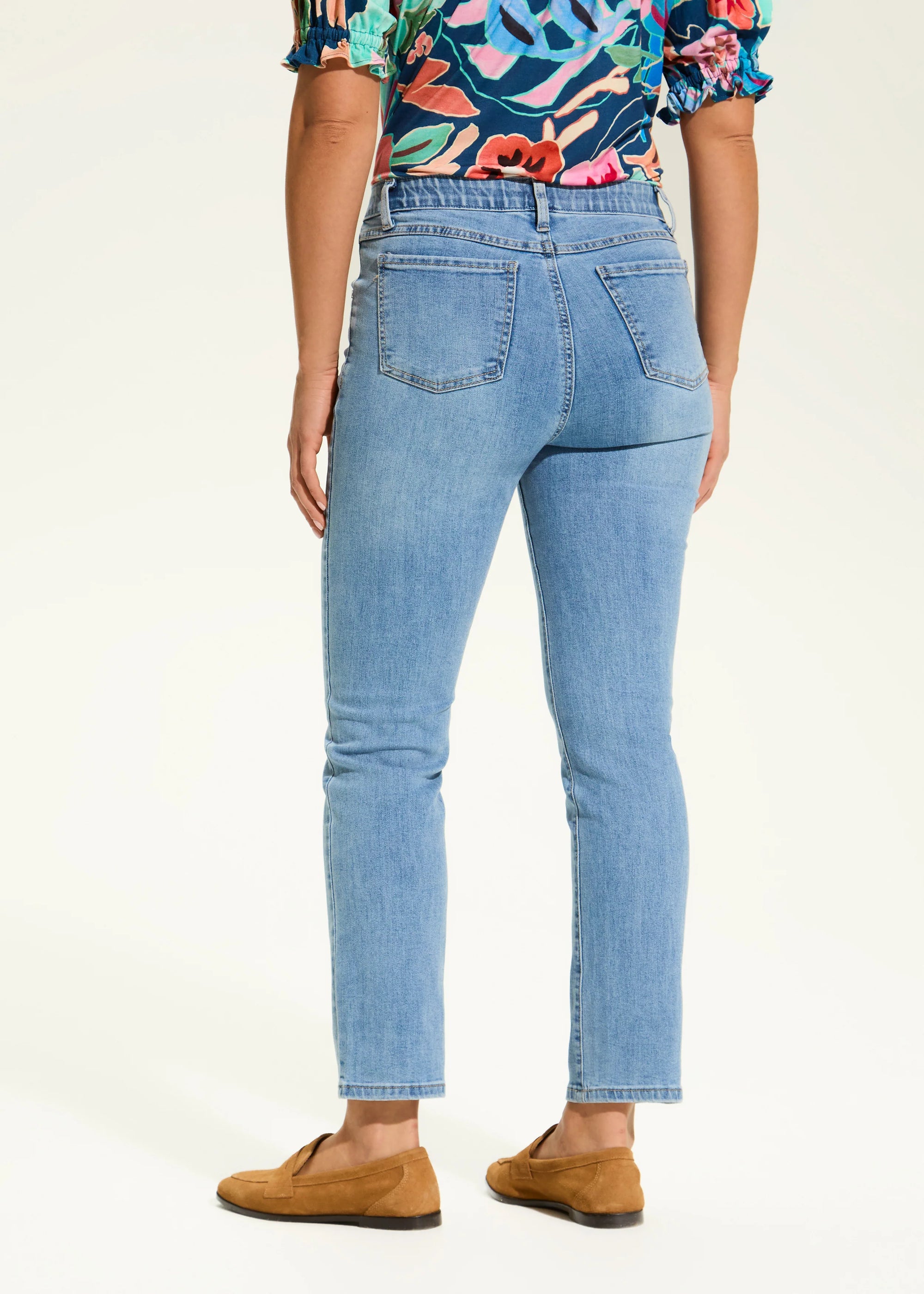 JEANS | BASIC PULL ON STRAIGHT ANKLE-Denim-FRENCH DRESSING JEANS-Coriander