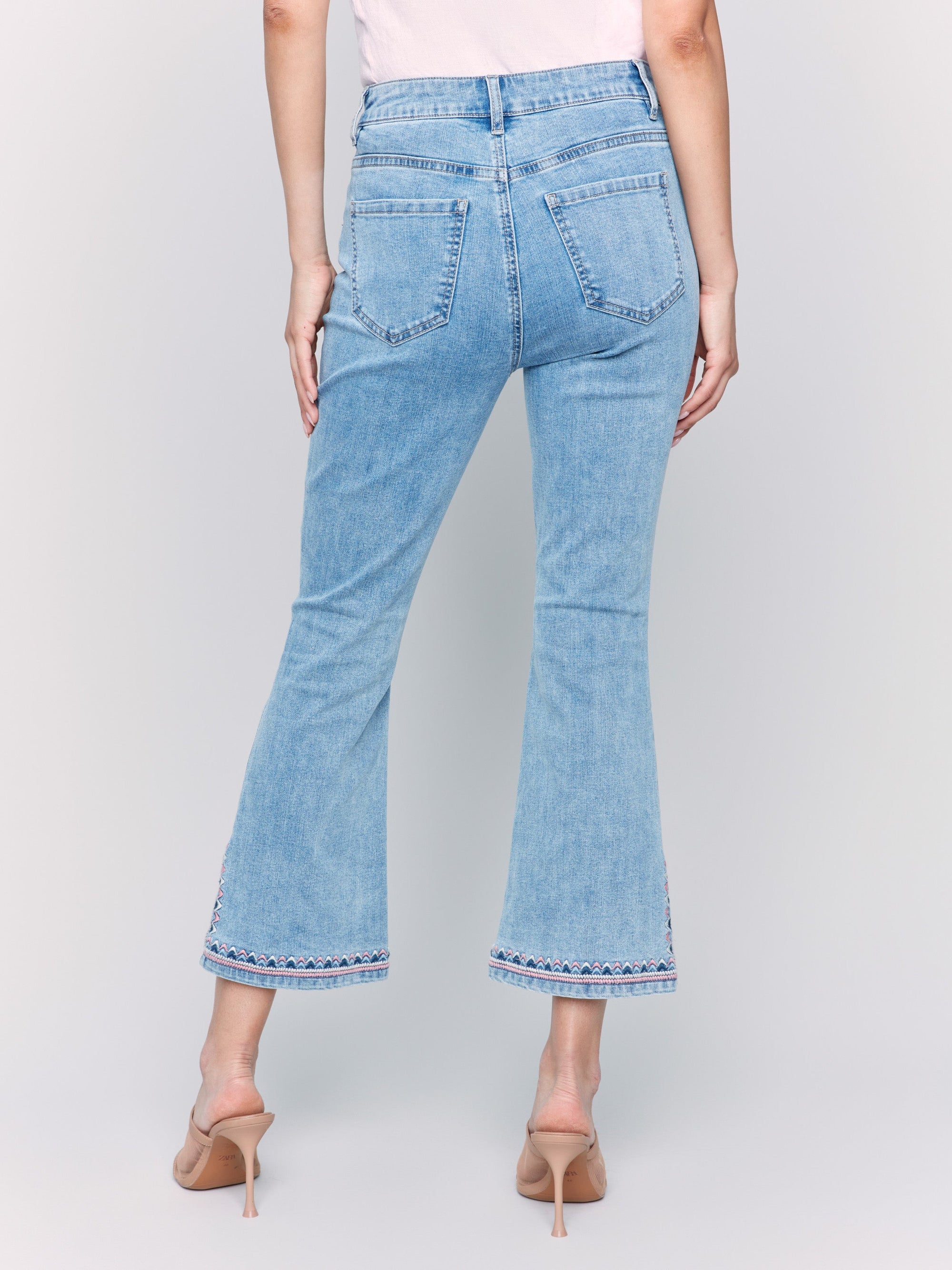JEANS | BOOTCUT LEG EMBROIDERED-Denim-CHARLIE B-Coriander