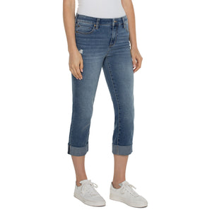 JEANS | CHARLIE CROP WIDE ROLLED CUFF-Denim-LIVERPOOL-Coriander
