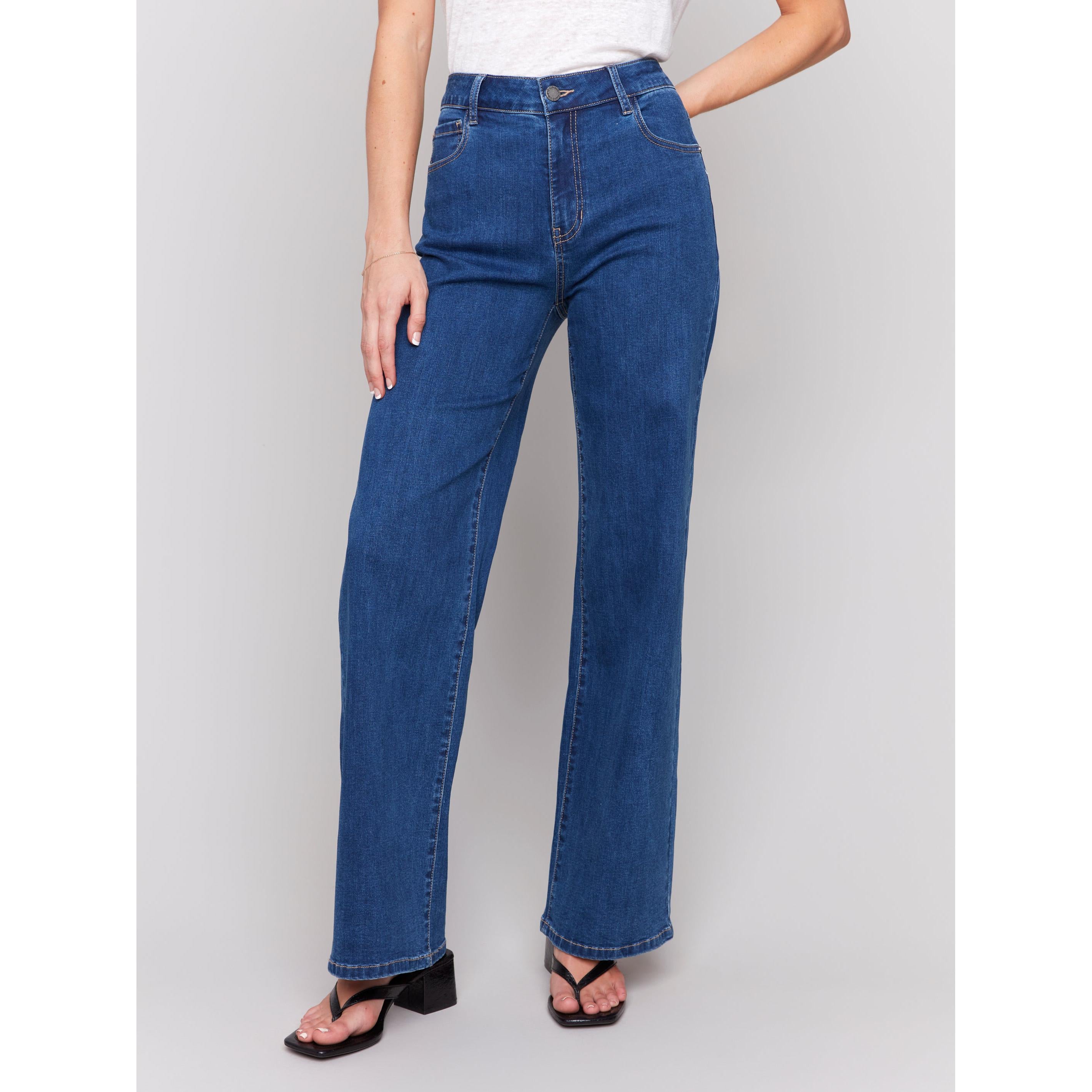 JEANS | CHLOE WIDE LEG-Denim-CHARLIE B-4-INDIGO-Coriander