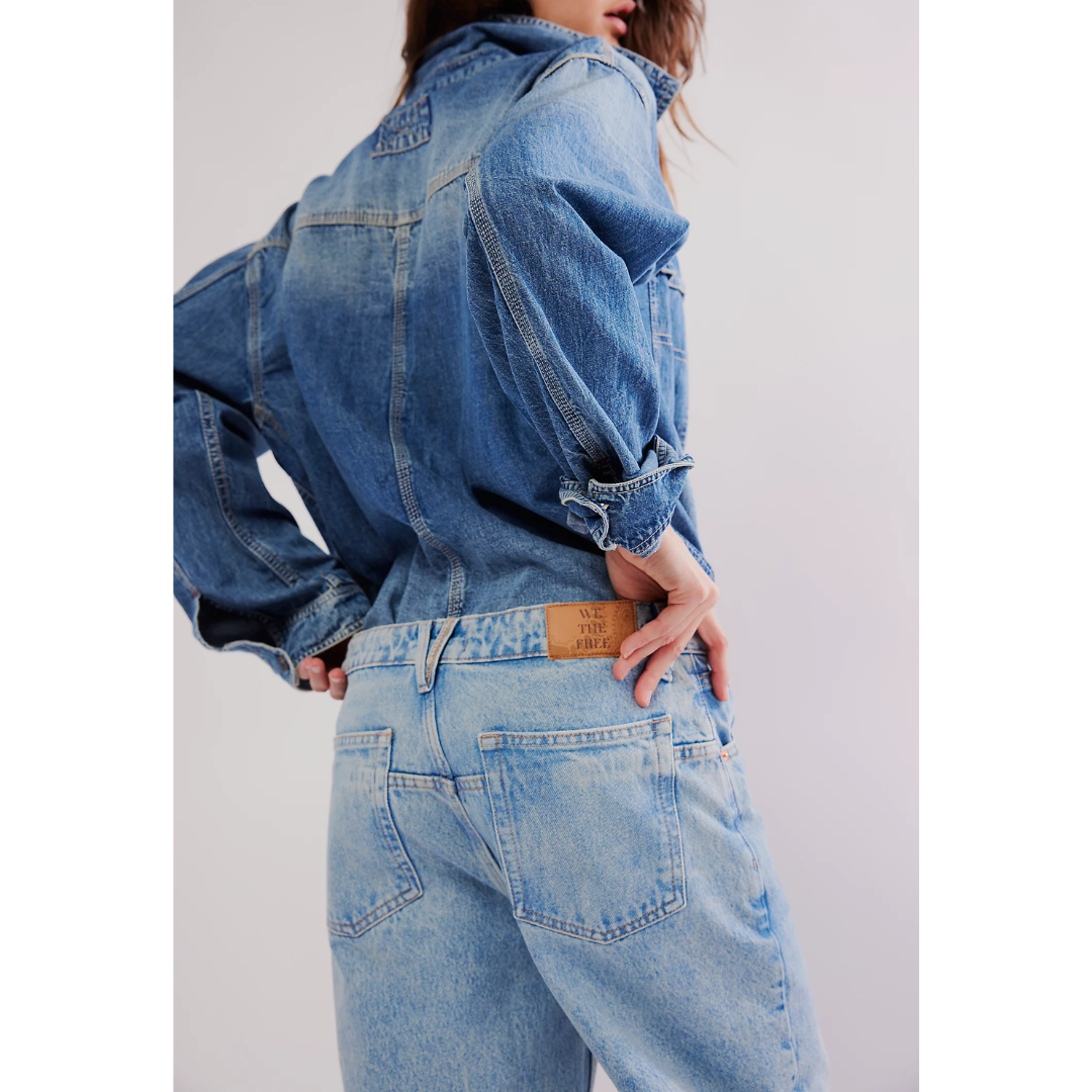 JEANS | DEEP TRANCE DROPPED BOYFRIEND: SWEET DREAMS-Denim-FREE PEOPLE-Coriander
