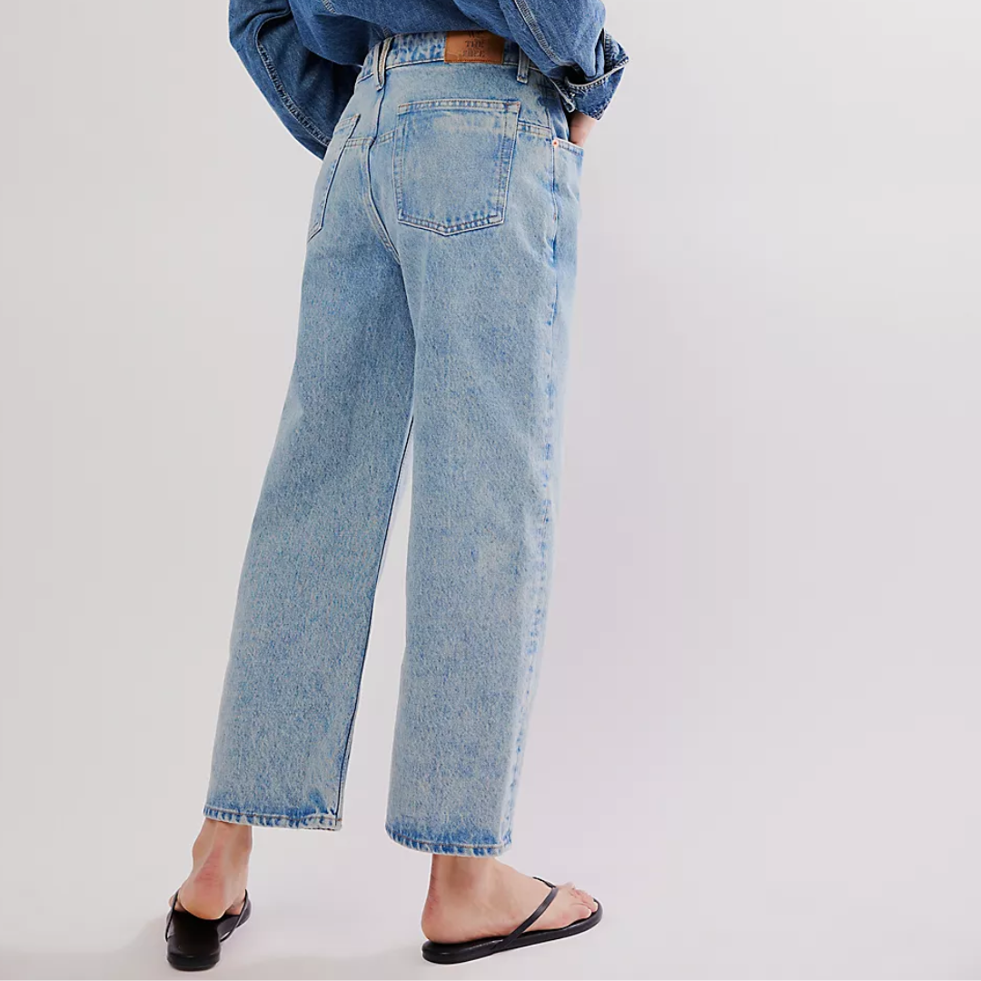 JEANS | DEEP TRANCE DROPPED BOYFRIEND: SWEET DREAMS-Denim-FREE PEOPLE-Coriander