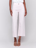 JEANS | FLARED WITH RAW EDGE-Bottoms-CHARLIE B-4-PETAL-Coriander