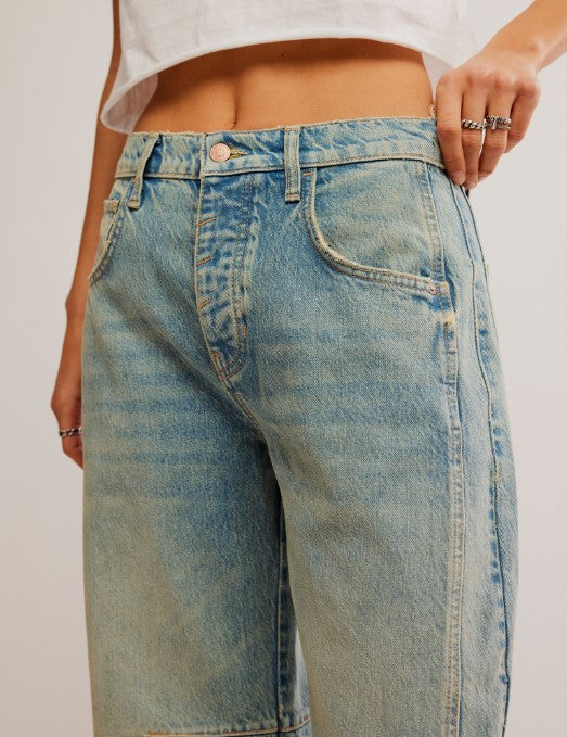 JEANS | GOOD LUCK BARREL-Denim-FREE PEOPLE-Coriander