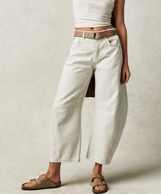 JEANS | GOOD LUCK BARREL-Denim-FREE PEOPLE-Coriander