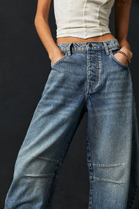JEANS | GOOD LUCK BARREL-Denim-FREE PEOPLE-Coriander