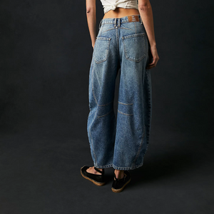 JEANS | GOOD LUCK BARREL-Denim-FREE PEOPLE-Coriander